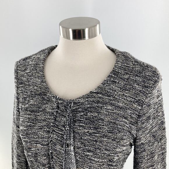 Drew Women's Black Tweed Snap Front Blazer Size M New - Picture 5 of 13